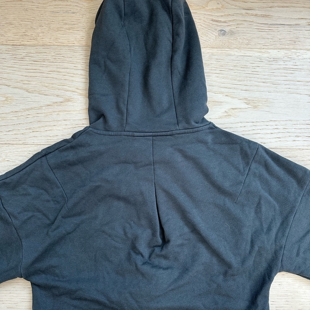 ALO Yoga Gray Cropped Zip-Up Hoodie - Picture 4 of 5